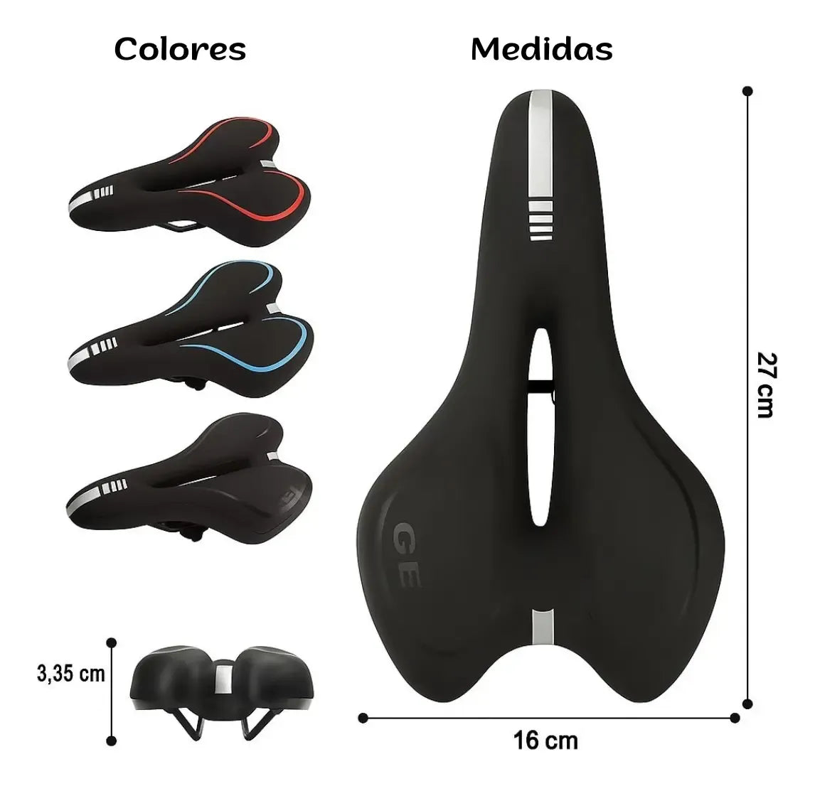Asiento ergonómico para bicicleta MTB antiprostático