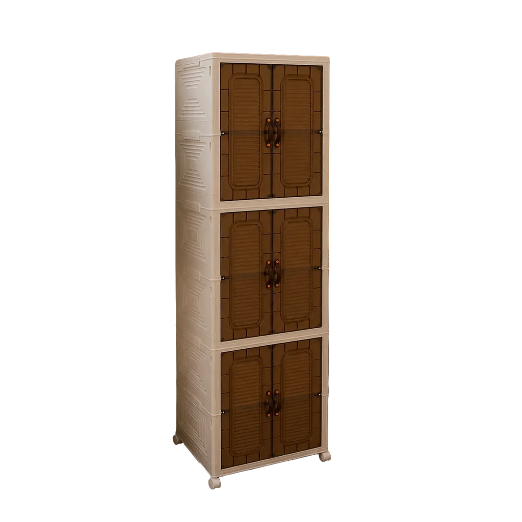 Mueble organizador plegable modular 6 niveles con ruedas
