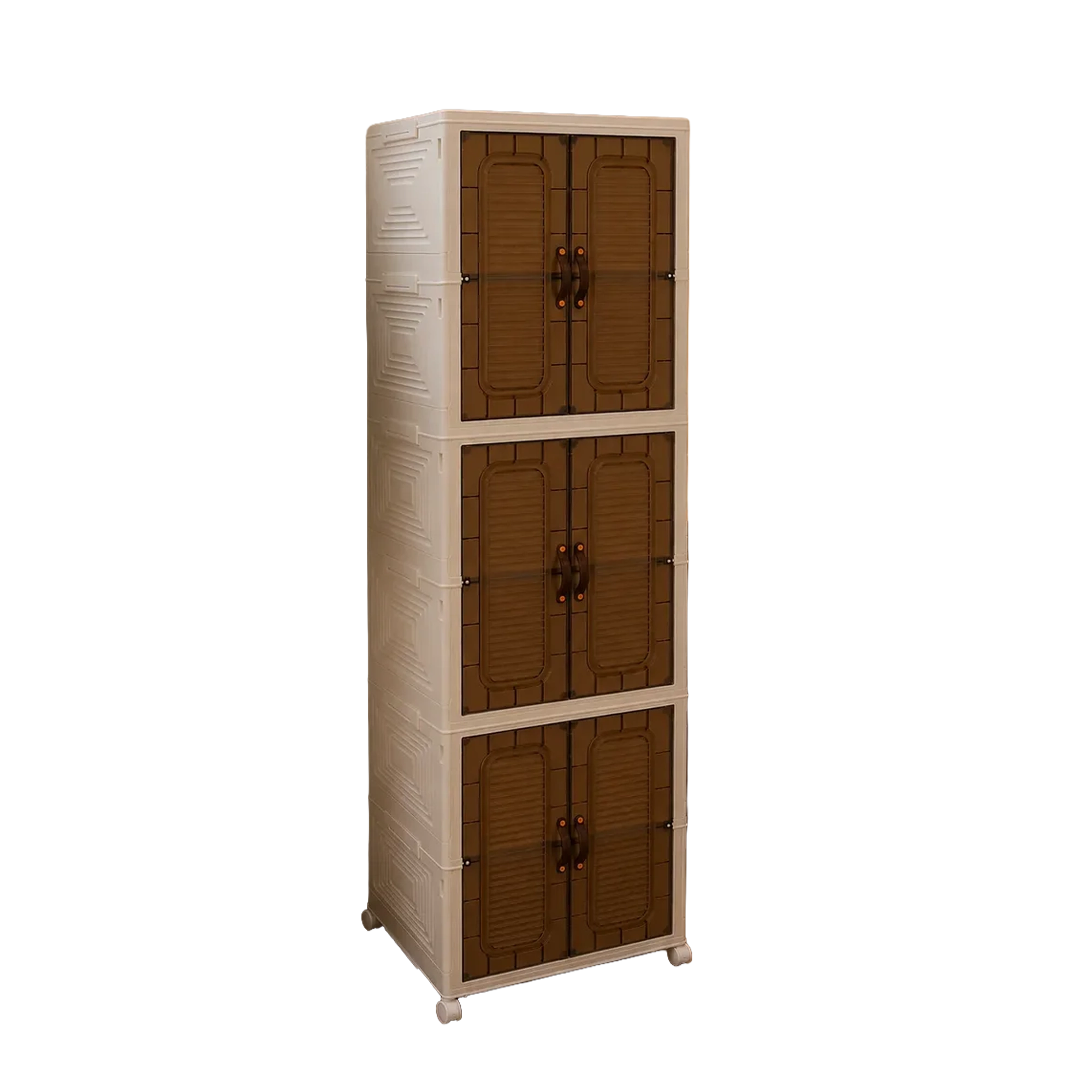 Mueble organizador plegable modular 6 niveles con ruedas