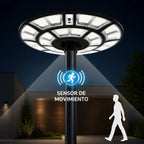 Farol solar poste de jardin 1000W 3 tipos de luz con control