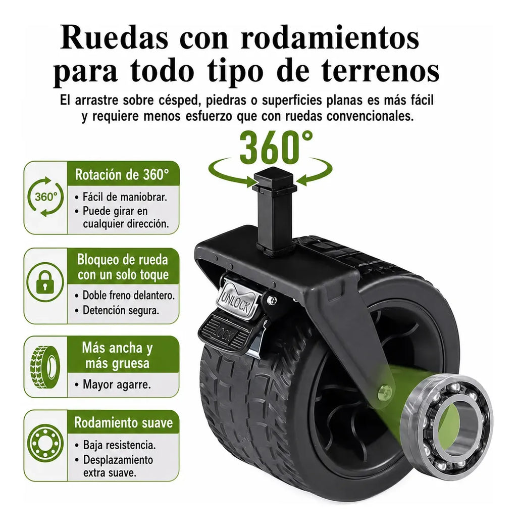 Carro Plegable Multiuso Con Mango Ajustable Y Bolso
