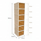 Zapatera con 6 estantes plegable con puertas