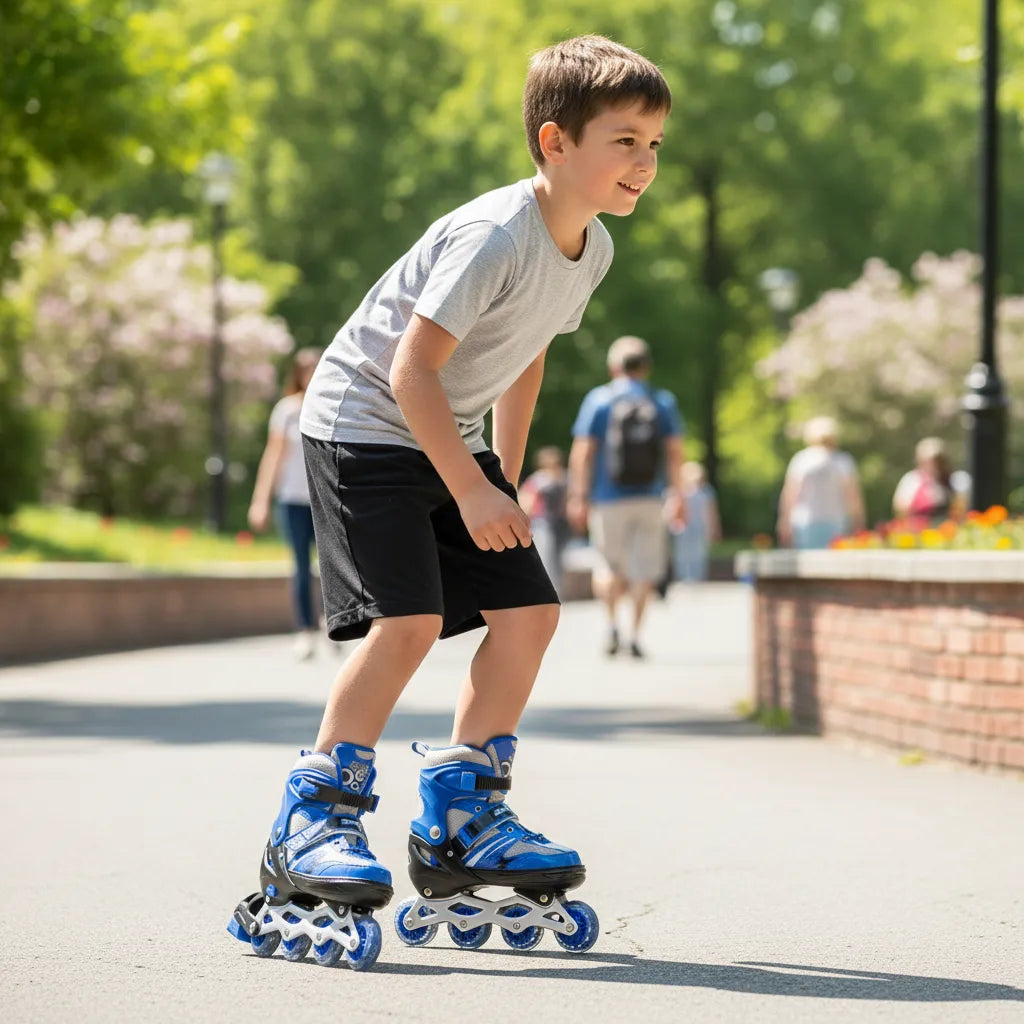 Patines en línea ajustable ruedas con luces