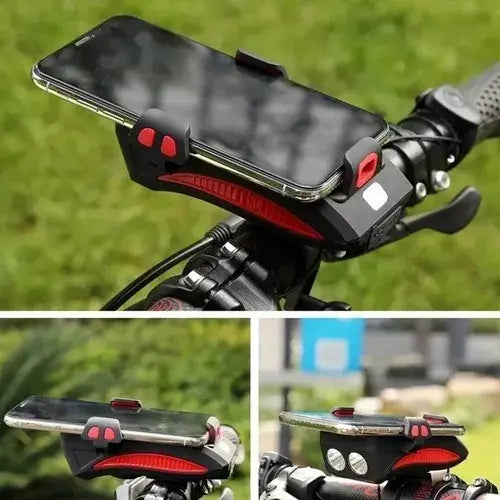 Luz LED bicicleta 4 en 1 recargable USB