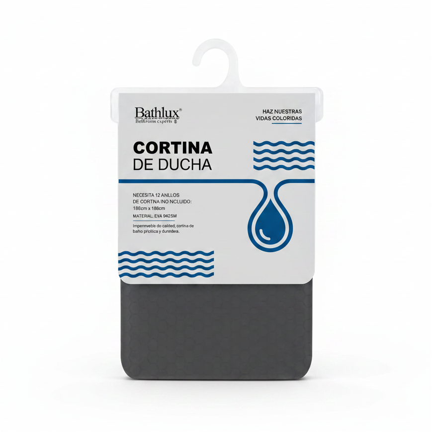Cortina para ducha impermeable y lavable