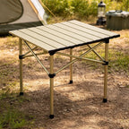 Mesa plegable para camping de aluminio portátil con bolso