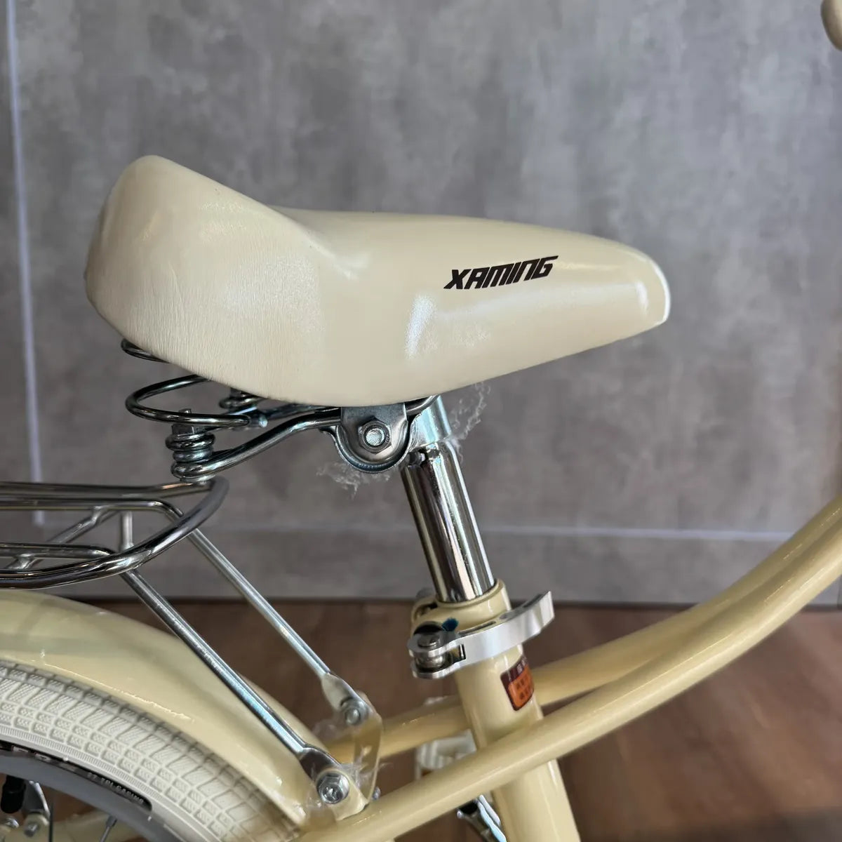 Bicicleta rodado 16 estilo Vintage con rueditas canasto, casco y vaso de regalo