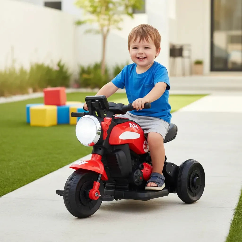 Triciclo a bateria moto infantil con luces y sonido