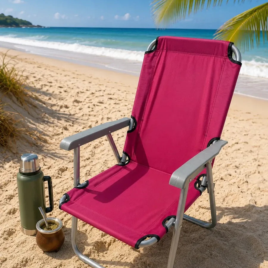 Silla reposera plegable para playa y jardín