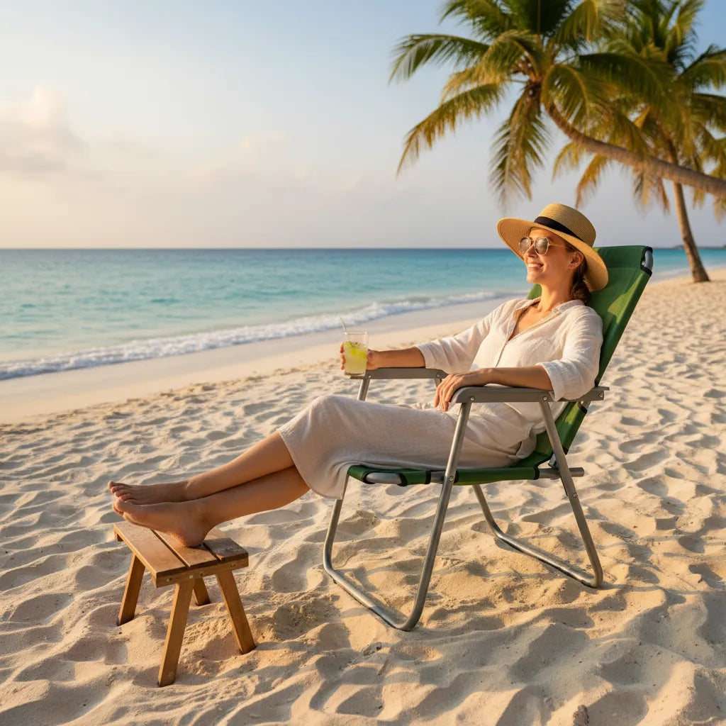 Silla reposera plegable para playa y jardín
