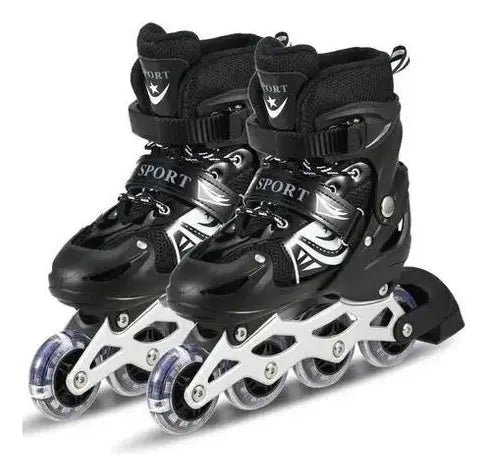Patines en línea ajustable ruedas con luces