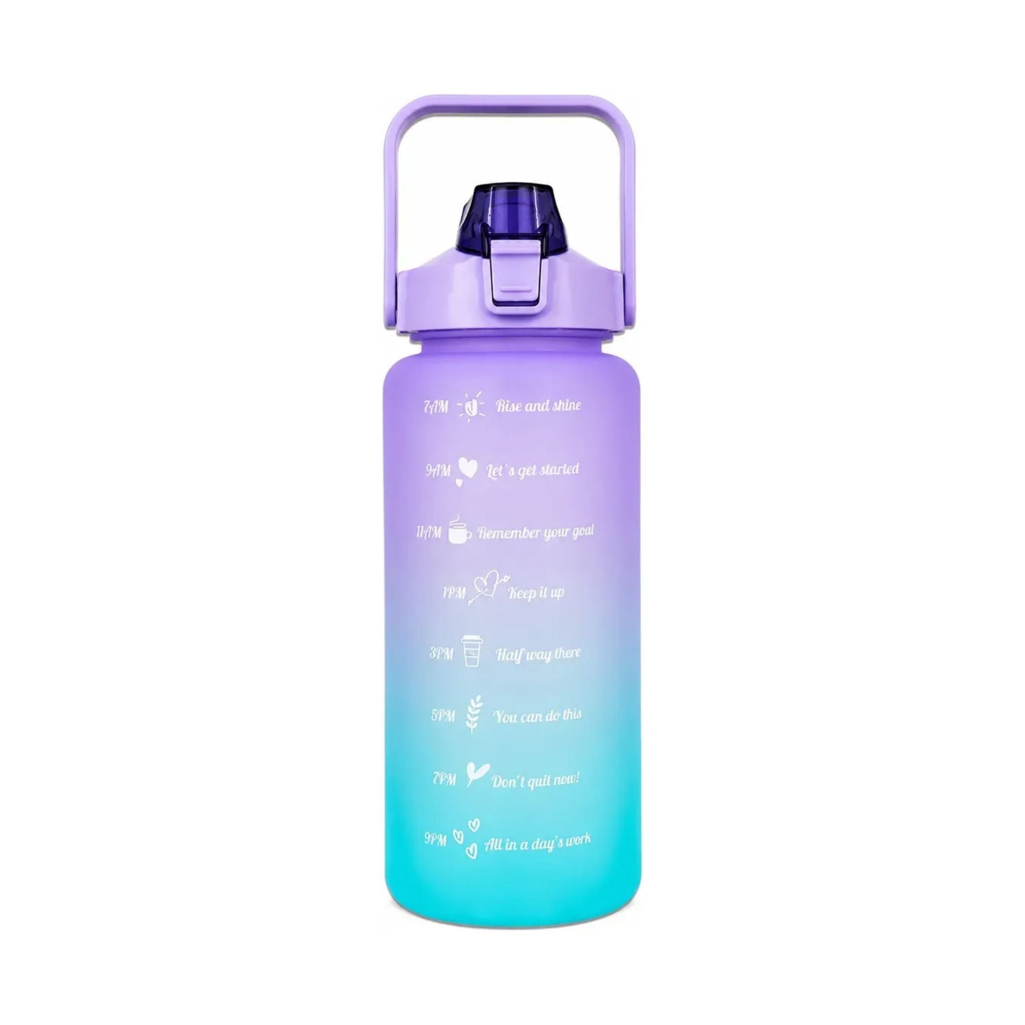 Botella deportiva motivacional de 2 L