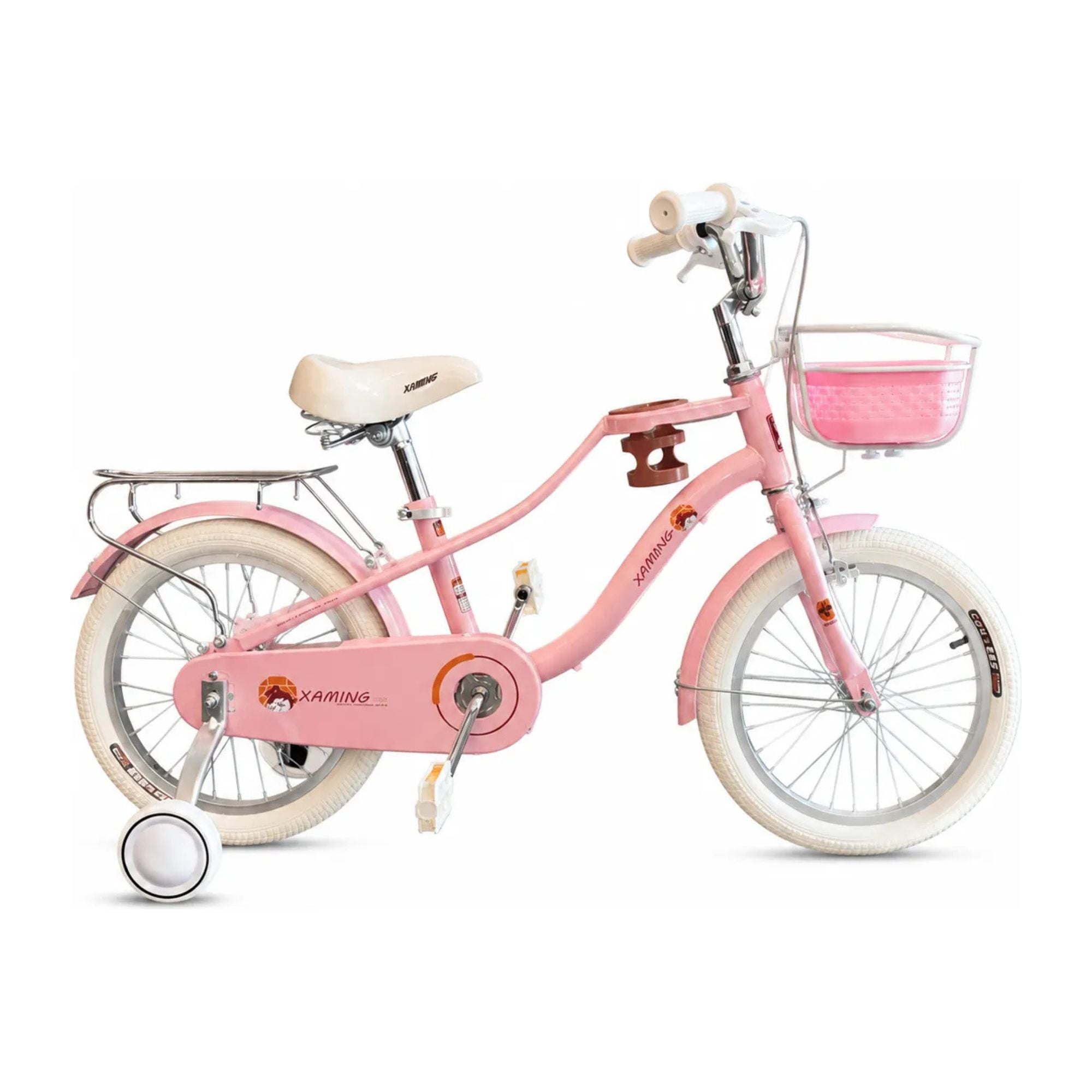 Bicicleta rodado 16 estilo Vintage con rueditas canasto y casco de regalo