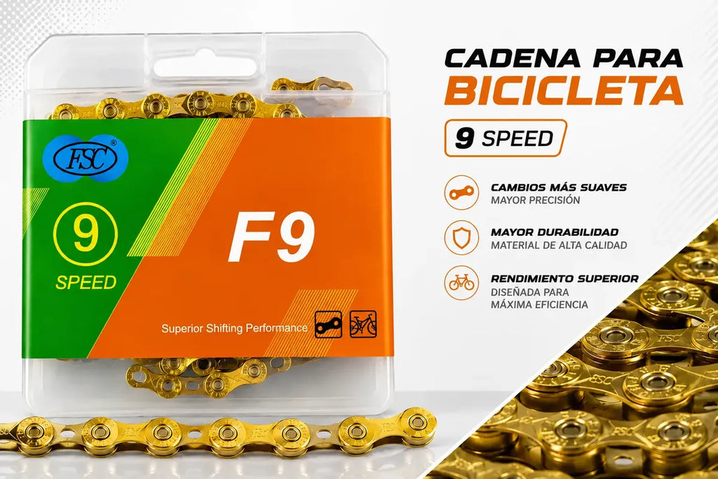Cadena de bicicleta FSC 9 velocidades