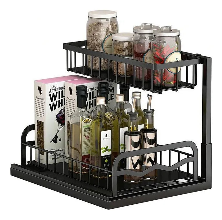 Rack organizador de cocina multiusos de 2 niveles