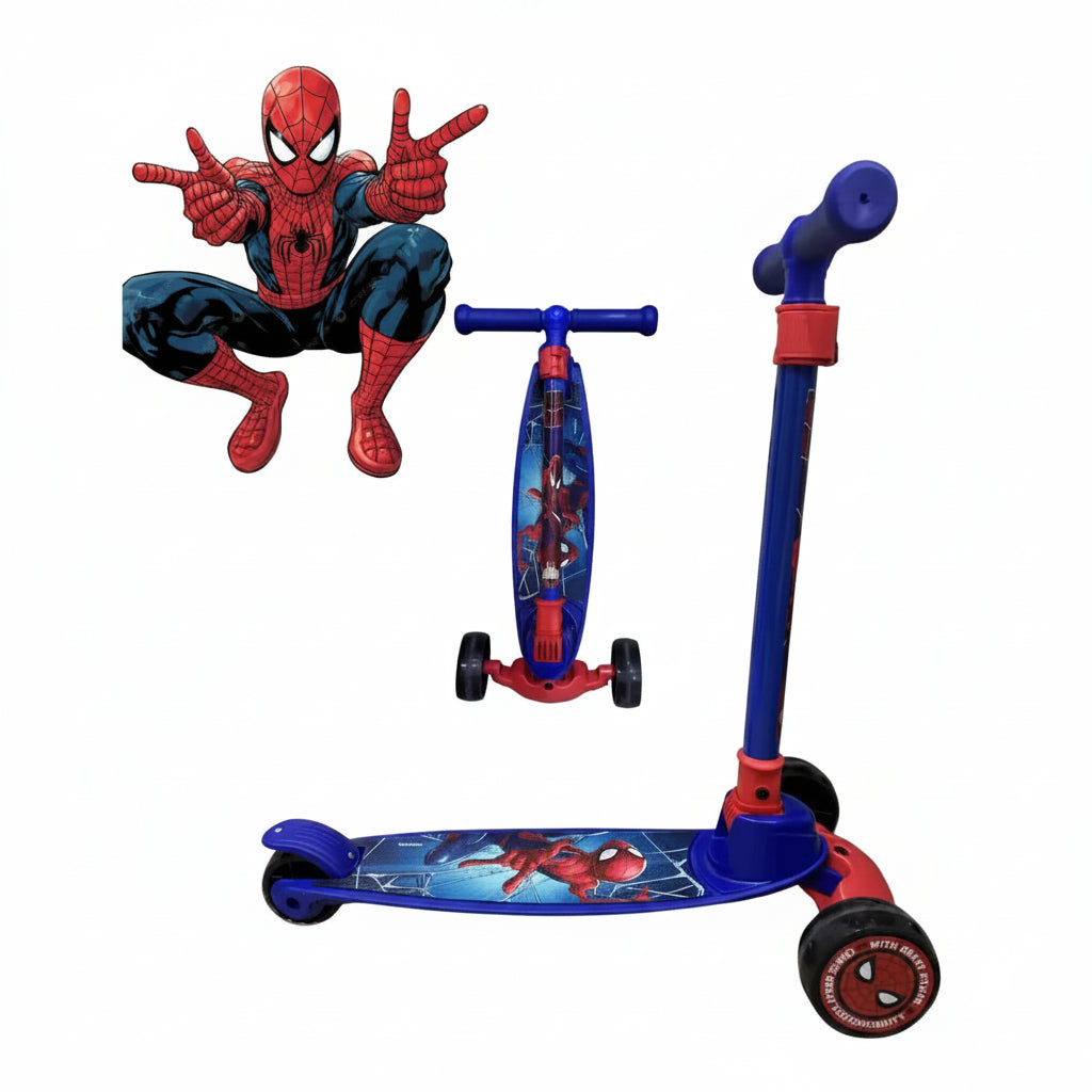 Monopatín infantil plegable con luces mùsica y casco