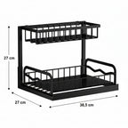 Rack organizador de cocina multiusos de 2 niveles