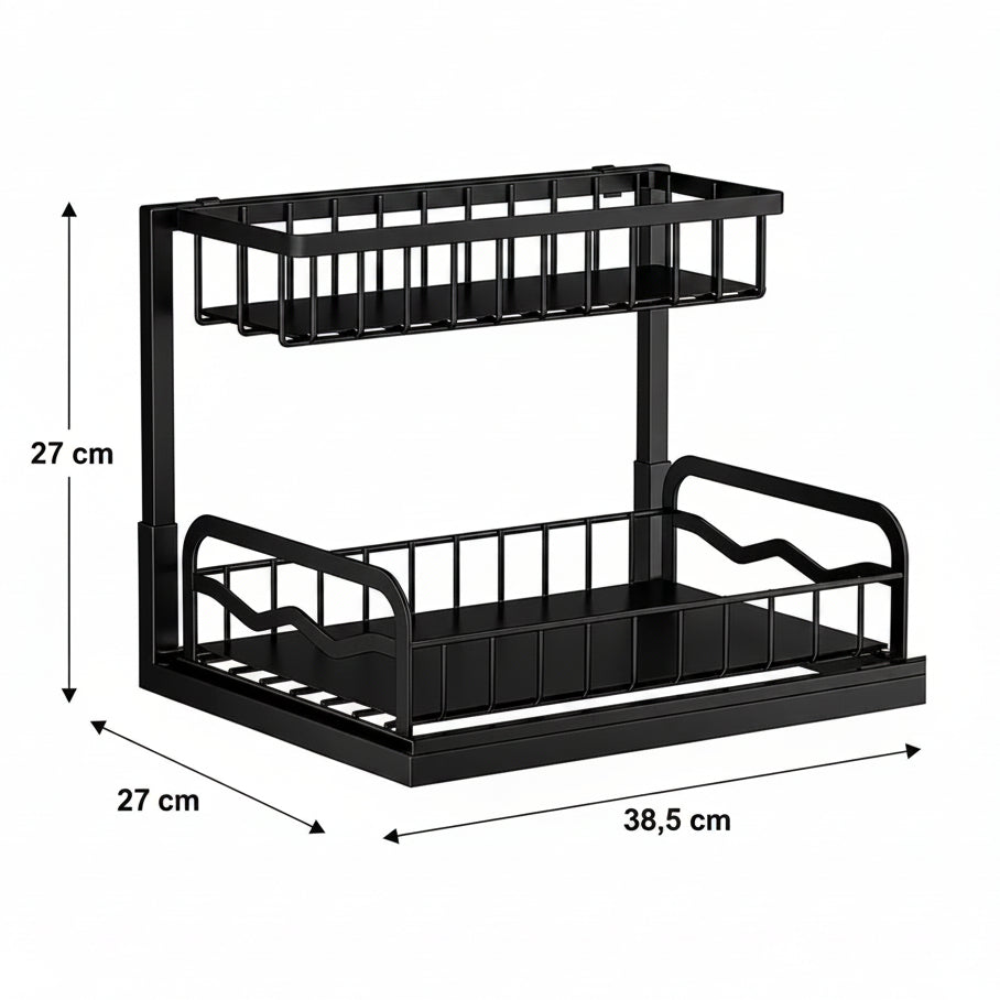 Rack organizador de cocina multiusos de 2 niveles