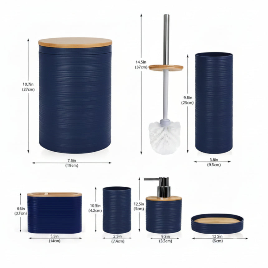 Set de 6 accesorios para baño