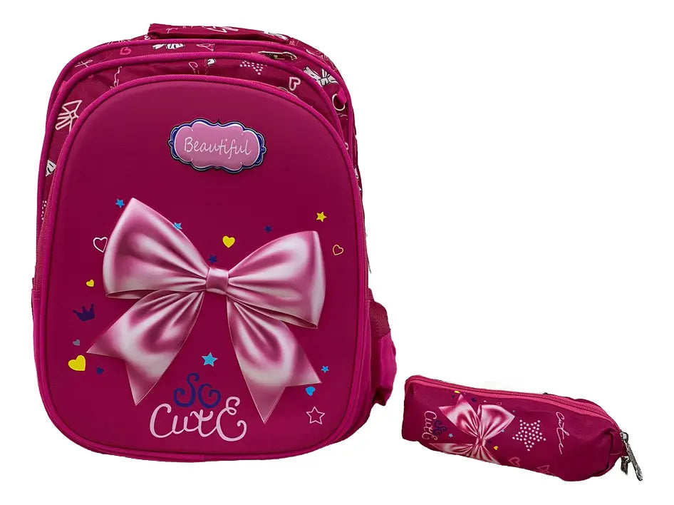 Mochila infantil escolar grande con cartuchera