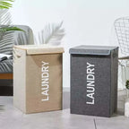 Cesto plegable para ropa con tapa