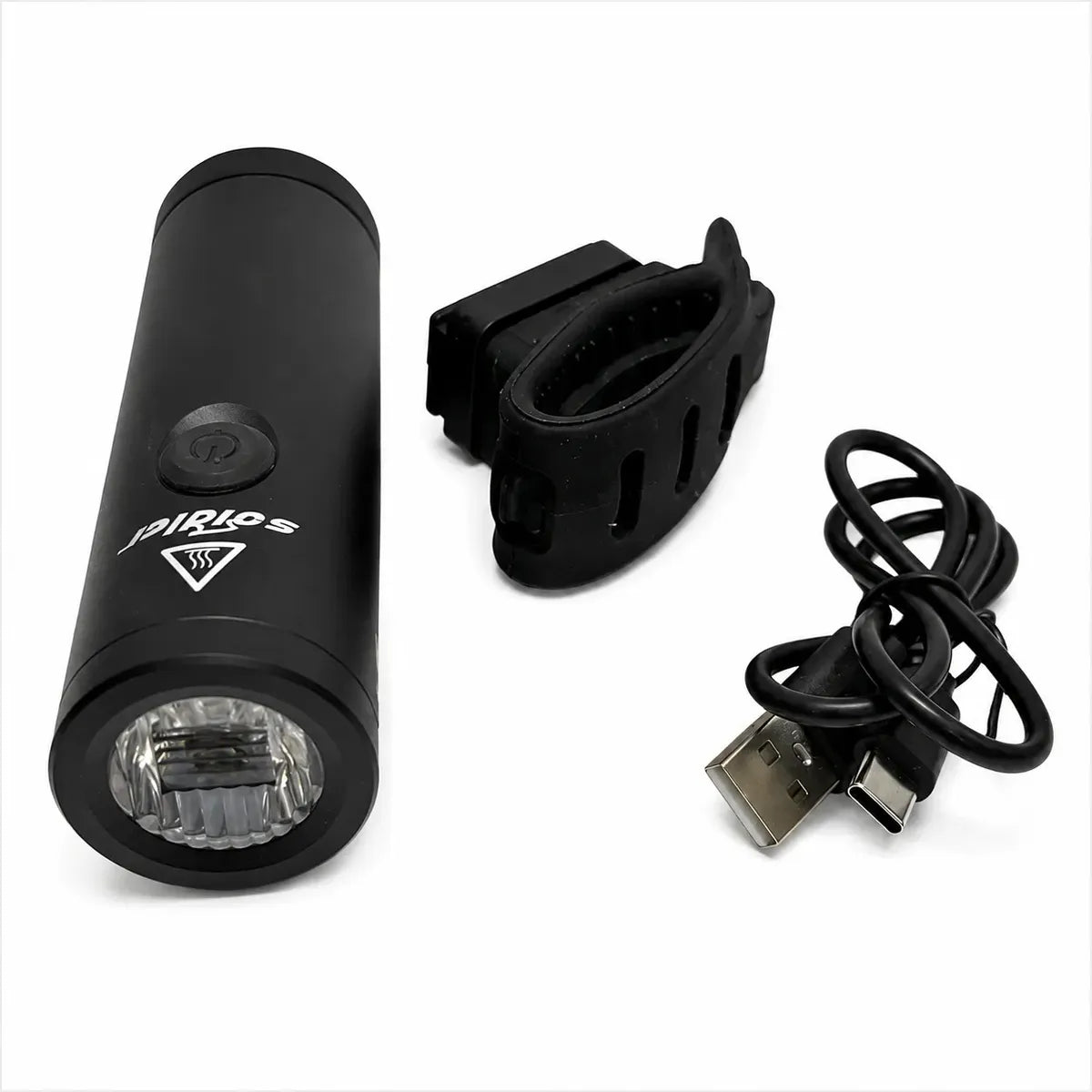 Luz LED para bicicleta recargable cilíndrica Soldier 3 modos