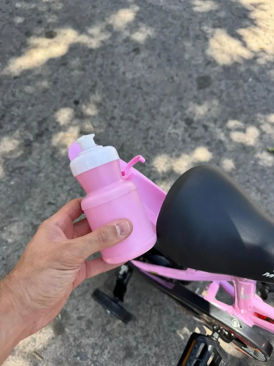 Bicicleta rodado 12 con rueditas canasto y caramañola