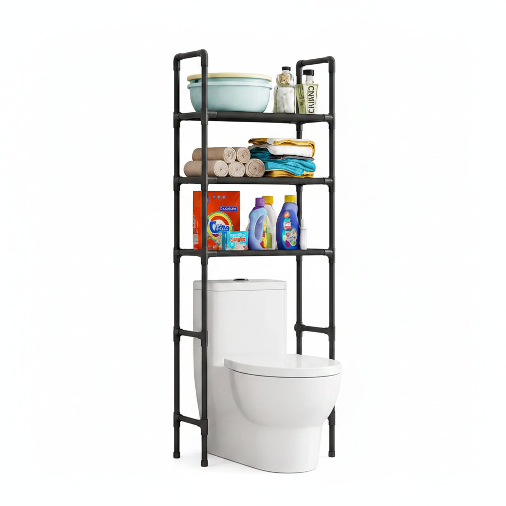 Mueble organizador sobre water con 3 estantes