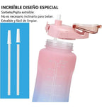 Botella deportiva motivacional de 2 L